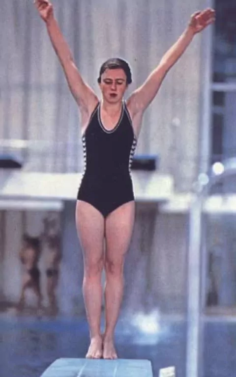 Ирина Калинина — Советская спортсменка (прыжки в воду), заслуженный мастер спорта